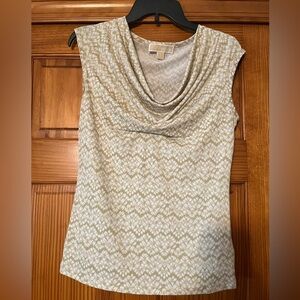 Michael Kors Cream Patterned Blouse